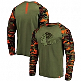 Chicago Blackhawks Fanatics Branded OliveCamo Recon Long Sleeve Raglan T-Shirt,baseball caps,new era cap wholesale,wholesale hats